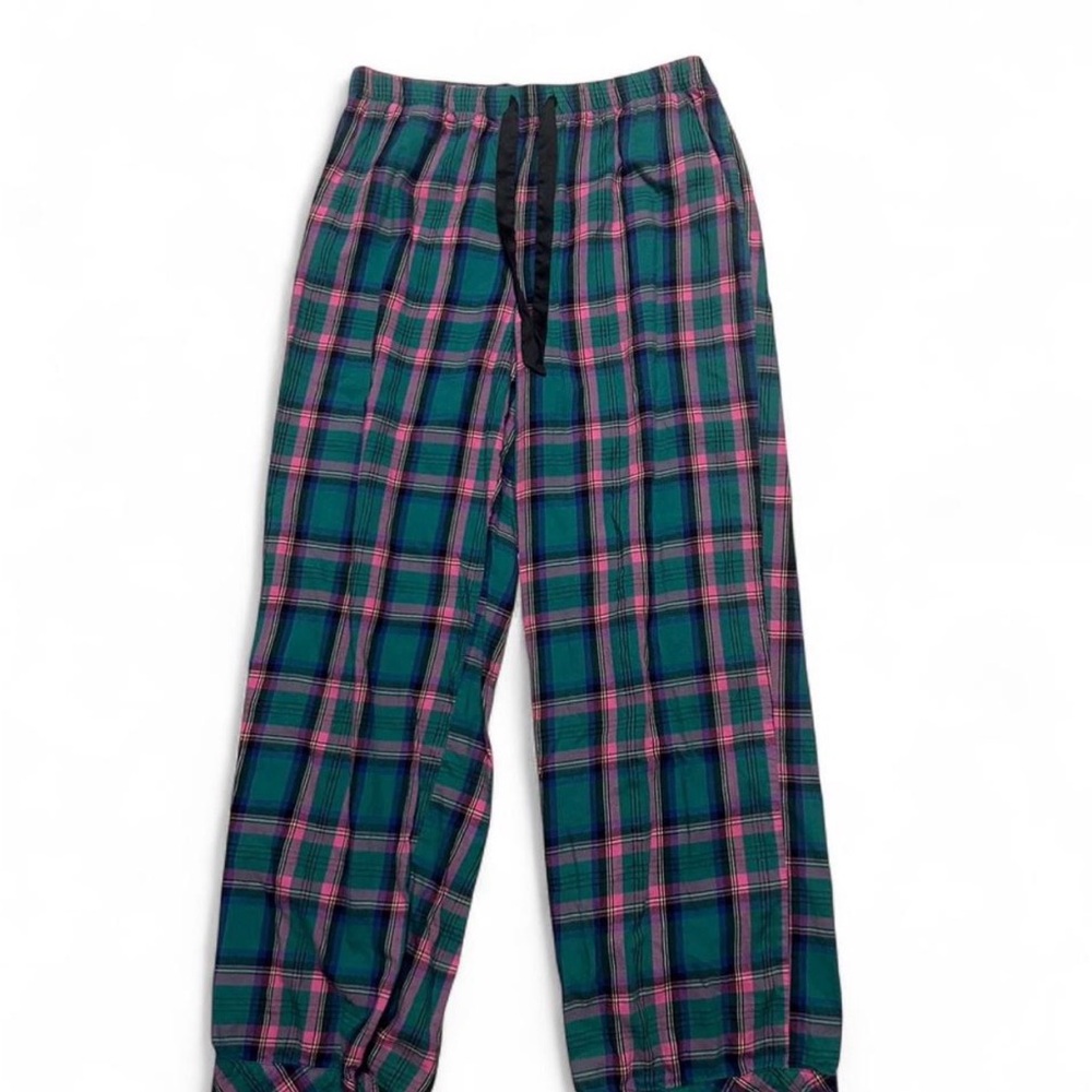 Victoria's Secret Green and Pink Plaid Pajama Pants